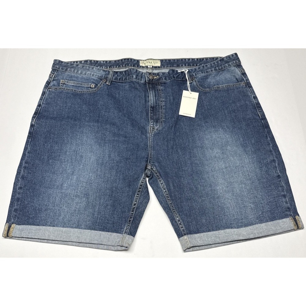 Dapper Boi Indigo Wash Jean Shorts Denim Size 48 Slim Fit